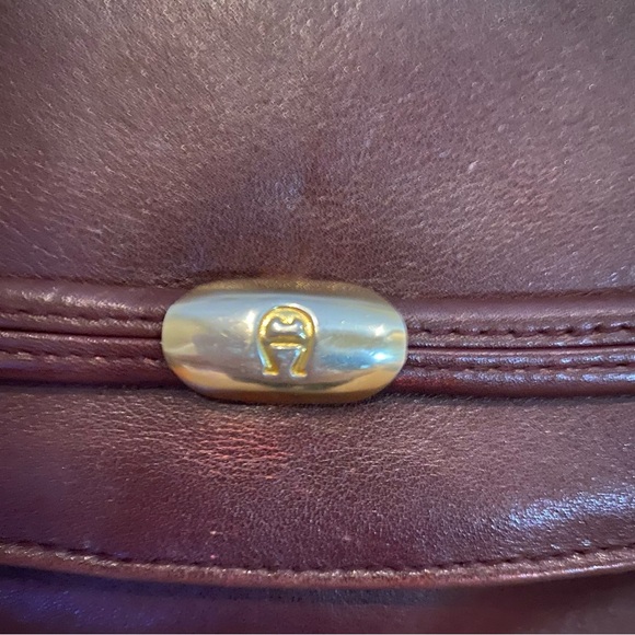 Etienne Aigner Oxblood Leather Crossbody Bag - Picture 13 of 13